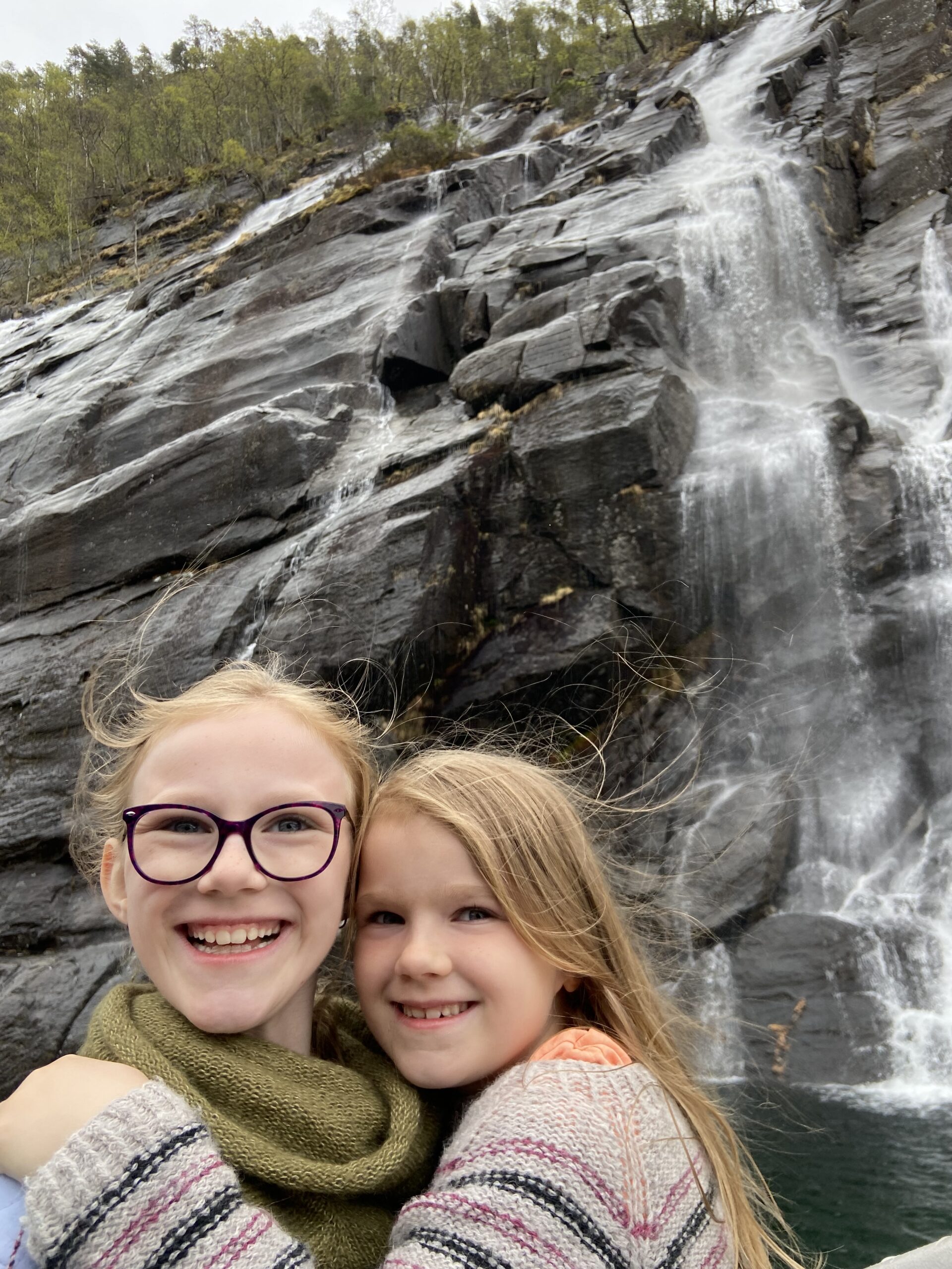 Waterfall on cruise Bergen-Mostraumen